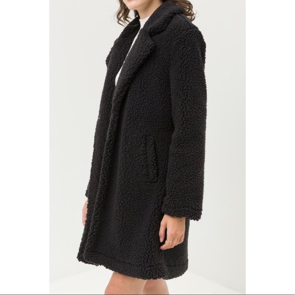 LAST ONE! Teddy Bear Coat - Black - Picture 3 of 3